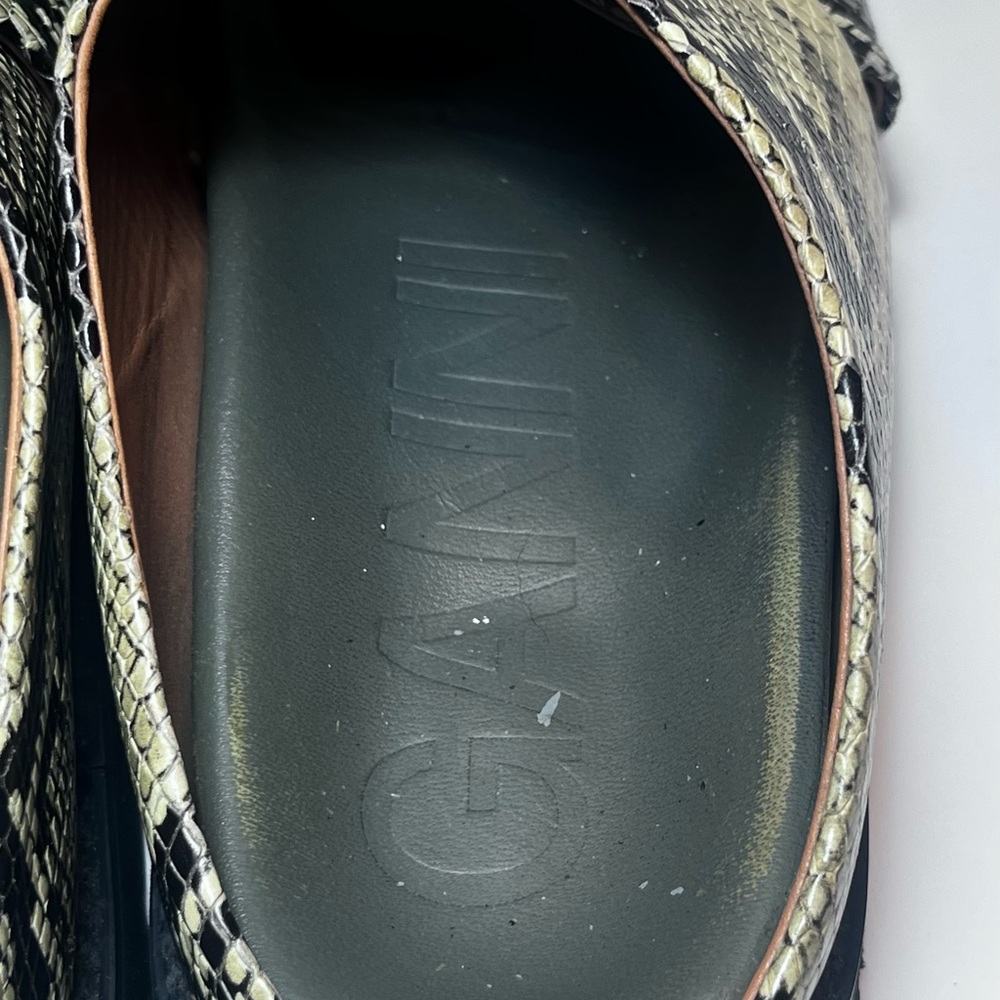 Ganni Snakeskin Pattern Slides - Picture 6 of 8